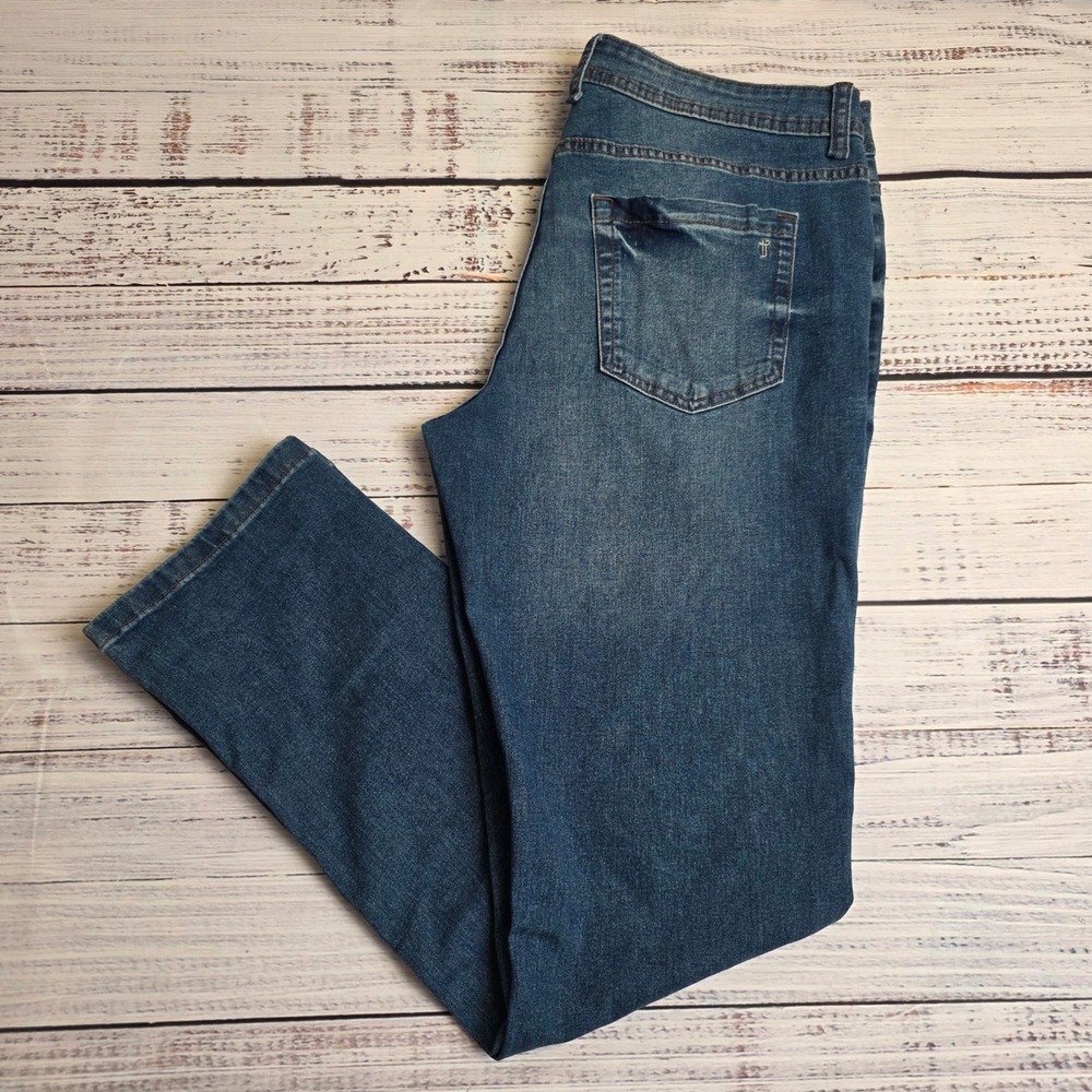 The Perfect Jean NYC Mens Slim Fit Dark Wash Blue Stretch Denim Jeans 34x32